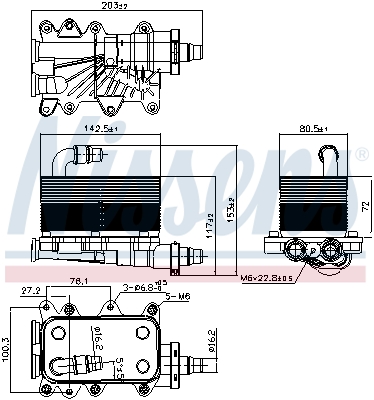 Nissens Oliekoeler motorolie 90673