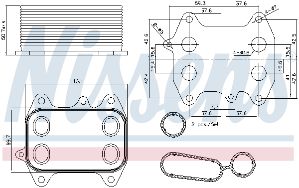 Nissens Oliekoeler motorolie 90681