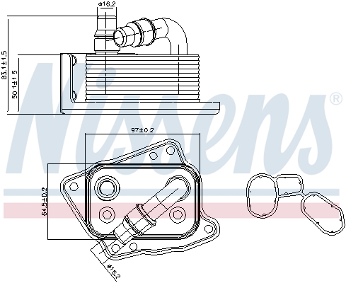 Nissens Oliekoeler motorolie 90688