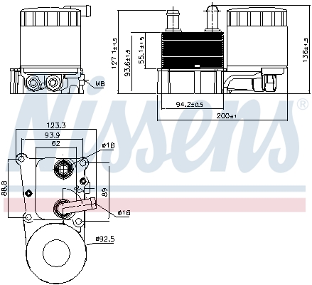 Nissens Oliekoeler motorolie 90696