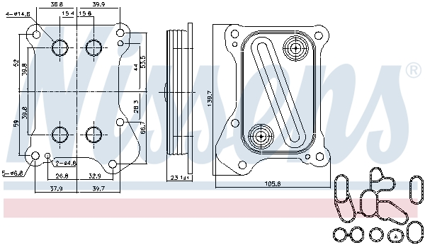 Nissens Oliekoeler motorolie 90700