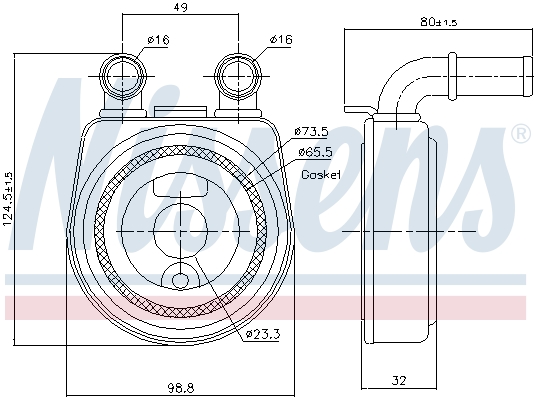 Nissens Oliekoeler motorolie 90701