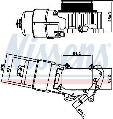 Nissens Oliekoeler motorolie 90703