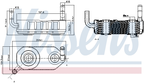 Nissens Oliekoeler motorolie 90708