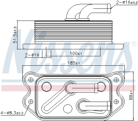 Nissens Oliekoeler motorolie 90716