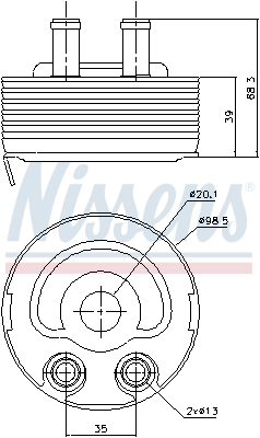 Nissens Oliekoeler motorolie 90719