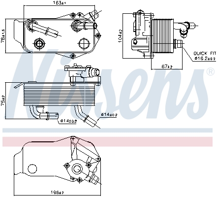 Nissens Oliekoeler motorolie 90736