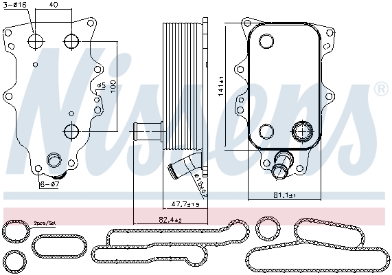 Nissens Oliekoeler motorolie 90737