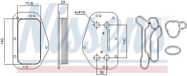 Nissens Oliekoeler motorolie 90741