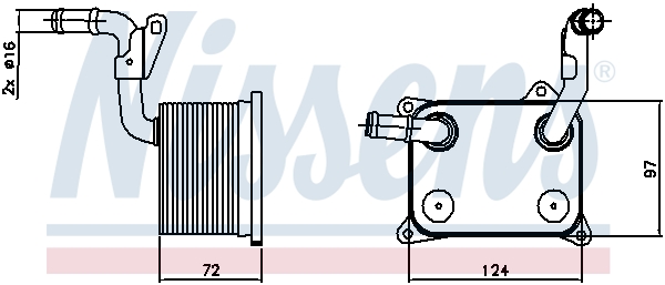 Nissens Oliekoeler motorolie 90744