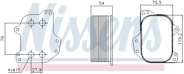 Nissens Oliekoeler motorolie 90745