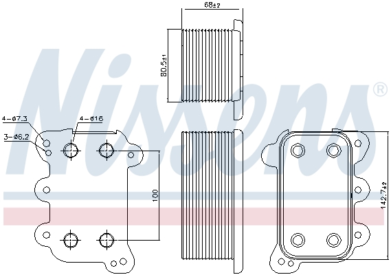 Nissens Oliekoeler motorolie 90746