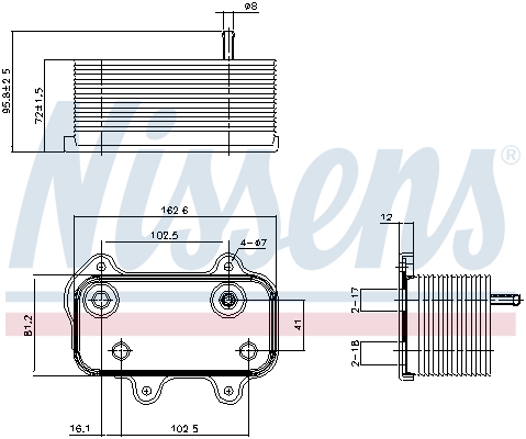 Nissens Oliekoeler motorolie 90753