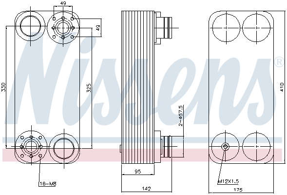 Nissens Oliekoeler retarder 90761