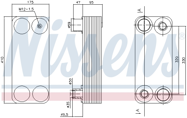 Nissens Oliekoeler retarder 90767