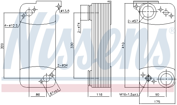 Oliekoeler retarder Nissens 90768