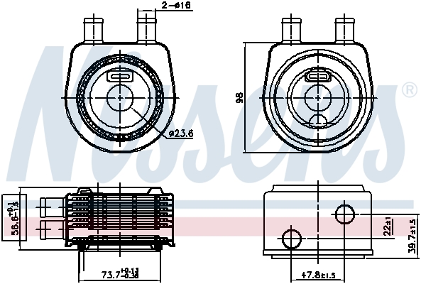 Nissens Oliekoeler motorolie 90774