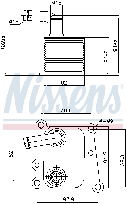 Nissens Oliekoeler motorolie 90776