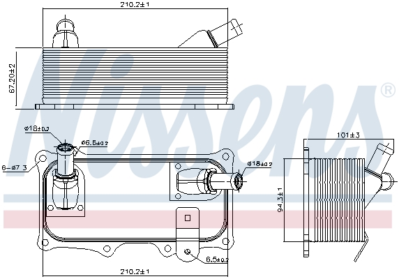 Nissens Oliekoeler motorolie 90785