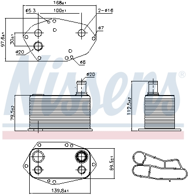 Nissens Oliekoeler motorolie 90786