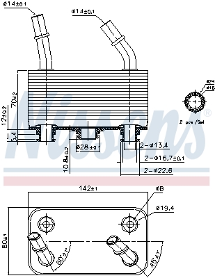 Nissens Oliekoeler motorolie 90787