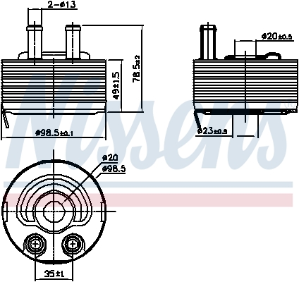 Nissens Oliekoeler motorolie 90793