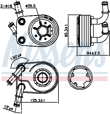 Nissens Oliekoeler motorolie 90794