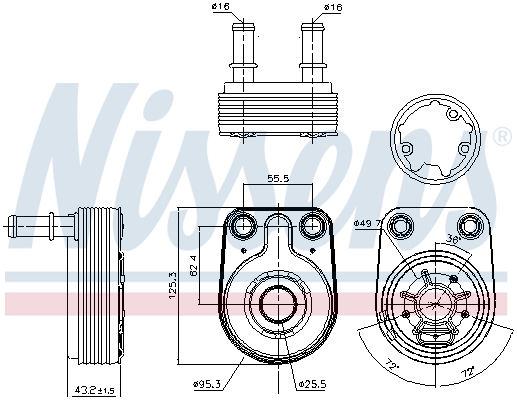 Nissens Oliekoeler motorolie 90795