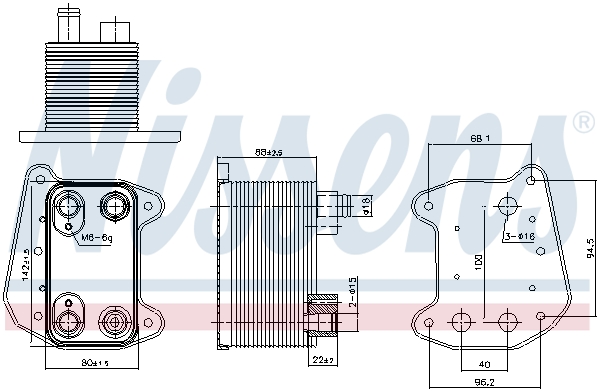 Nissens Oliekoeler motorolie 90832