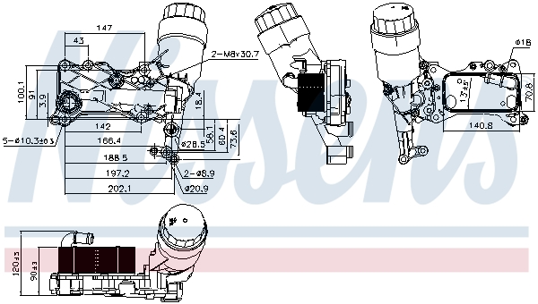 Nissens Oliekoeler motorolie 90836