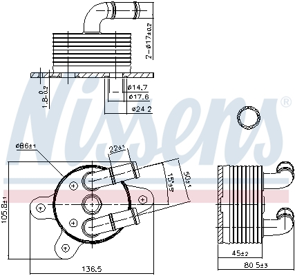 Nissens Oliekoeler motorolie 90842