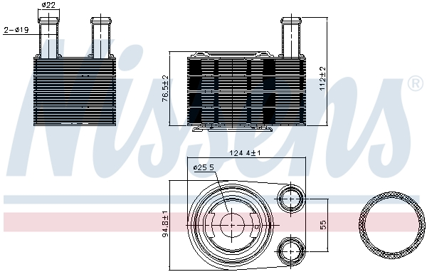 Nissens Oliekoeler motorolie 90845