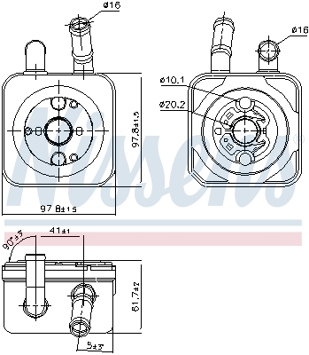 Nissens Oliekoeler motorolie 90853