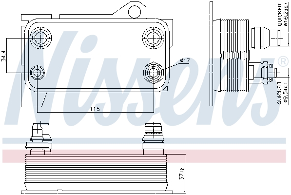 Nissens Oliekoeler motorolie 90863