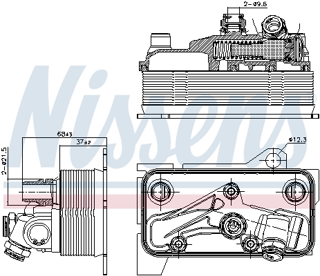 Nissens Oliekoeler motorolie 90870