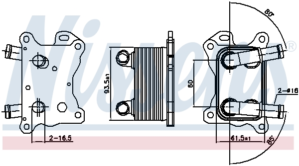 Nissens Oliekoeler motorolie 90881