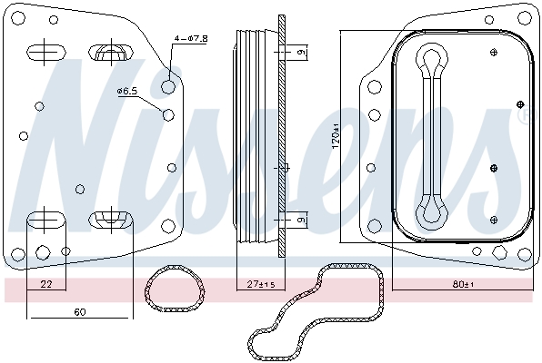 Nissens Oliekoeler motorolie 90882