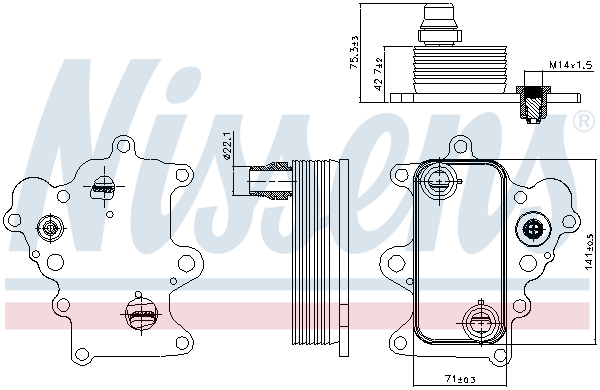 Nissens Oliekoeler motorolie 90885