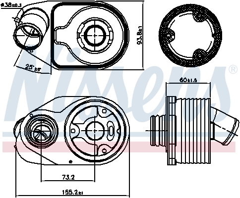 Nissens Oliekoeler motorolie 90888