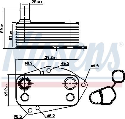 Nissens Oliekoeler motorolie 90890