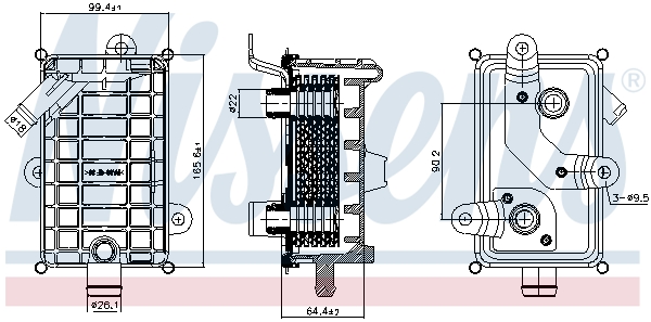 Nissens Oliekoeler motorolie 90895
