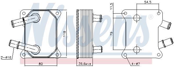 Nissens Oliekoeler motorolie 90897