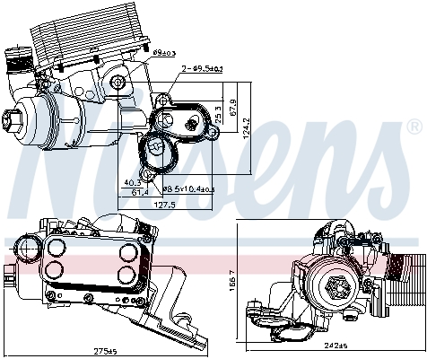 Nissens Oliekoeler motorolie 90924