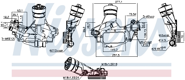 Nissens Oliekoeler motorolie 90931