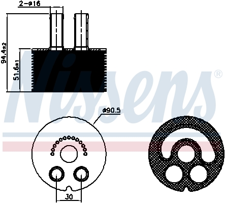 Nissens Oliekoeler motorolie 90935