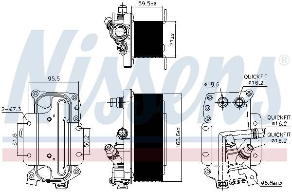 Nissens Oliekoeler motorolie 90936