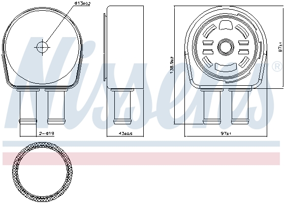 Nissens Oliekoeler motorolie 90946