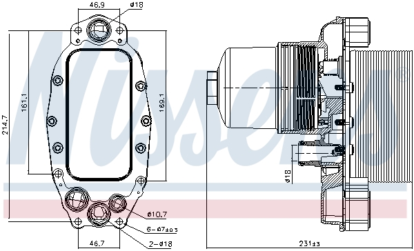 Nissens Oliekoeler motorolie 90948