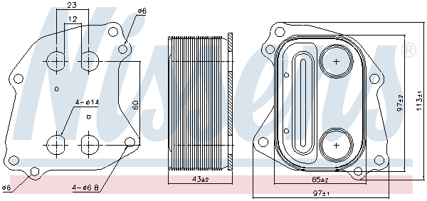 Nissens Oliekoeler motorolie 90963
