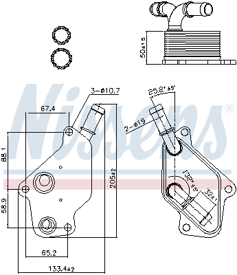 Nissens Oliekoeler motorolie 90965